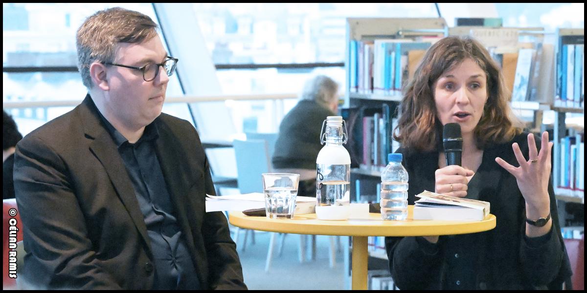 Solenn Mabo, historienne, lors de la conférence aux Champs Libres dans le cadre du 8 mars sur les femmes bretonnes dans la révolution française