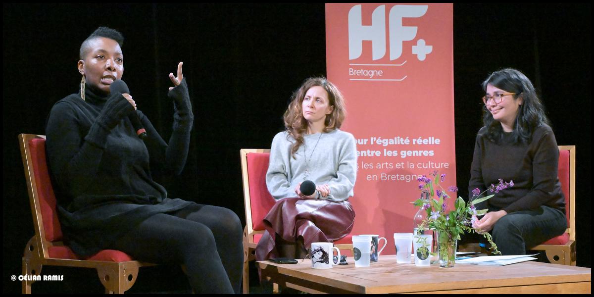 Amandine Gay, Bérénice Hamidi et Marine Bachelot Nguyen sur le sexisme et le racisme dans les arts et la culture, à Rennes, dans le cadre du 8 mars.