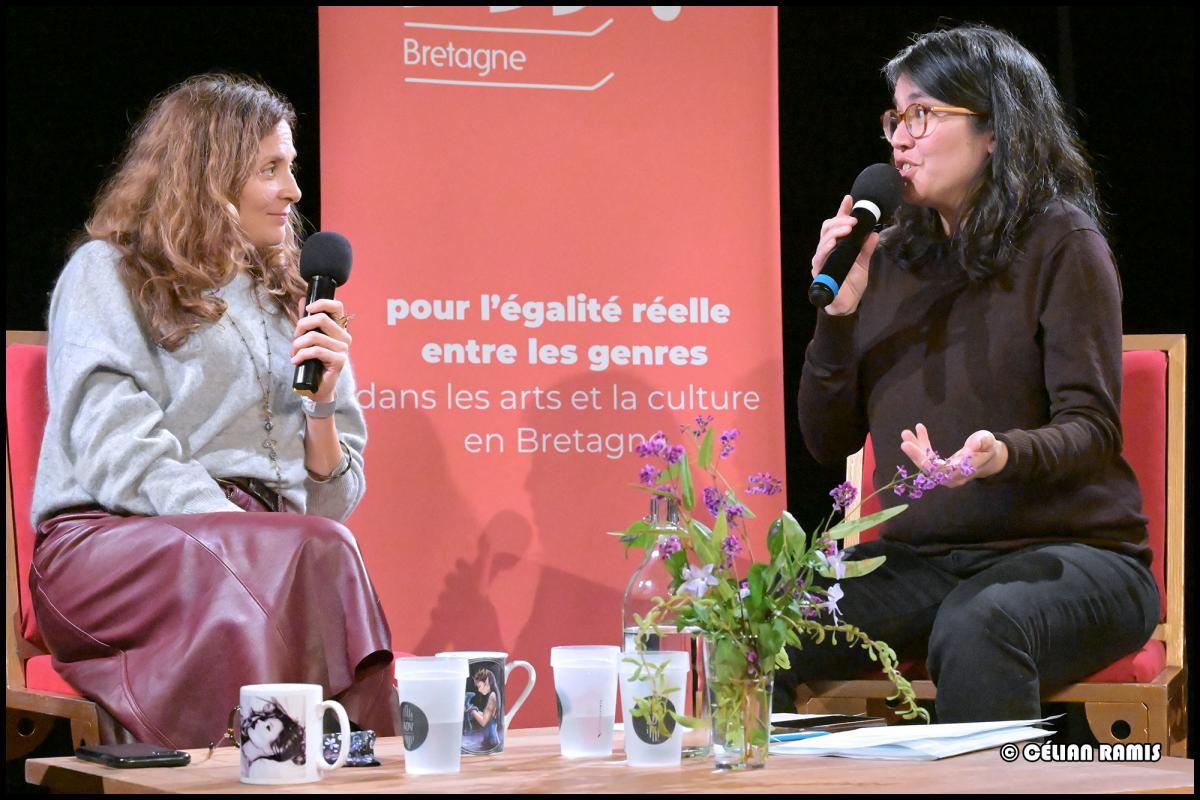 Bérénice Hamidi et Marine Bachelot Nguyen sur le sexisme et le racisme dans les arts et la culture, à Rennes, dans le cadre du 8 mars.