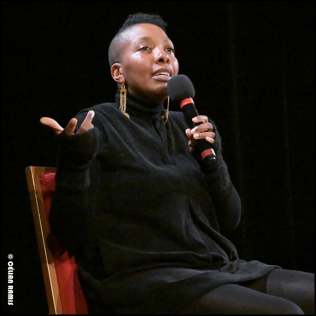 Amandine Gay, autrice et réalisatrice, sur le sexisme et le racisme dans les arts et la culture, à Rennes, dans le cadre du 8 mars.